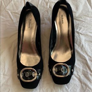 Style and Co blk suede shoes 9 EUC